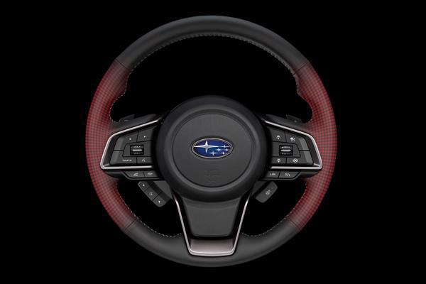 Kuvitus, joka näyttää aktiiviset lämmityselementit Subarun ohjauspyörässä.